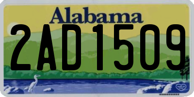 AL license plate 2AD1509