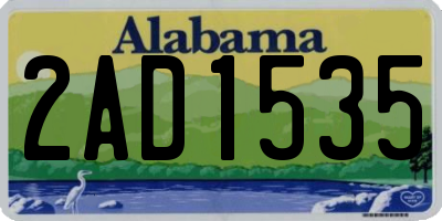 AL license plate 2AD1535
