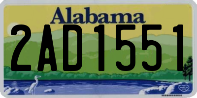 AL license plate 2AD1551