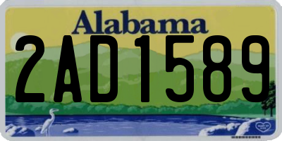 AL license plate 2AD1589