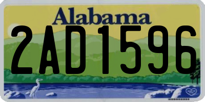 AL license plate 2AD1596