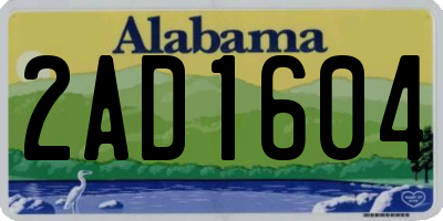 AL license plate 2AD1604