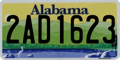 AL license plate 2AD1623