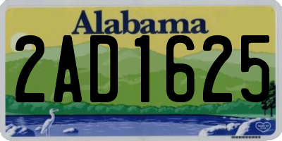 AL license plate 2AD1625