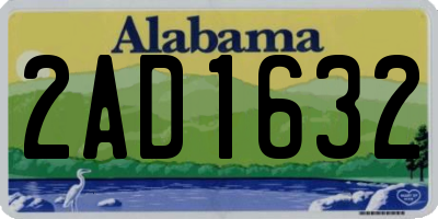 AL license plate 2AD1632