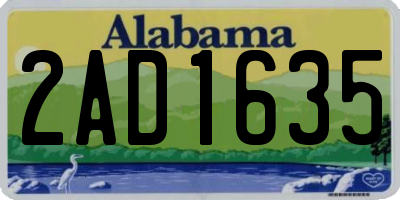 AL license plate 2AD1635