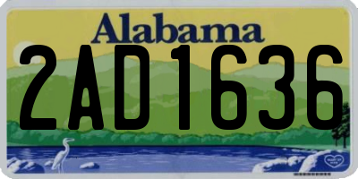 AL license plate 2AD1636