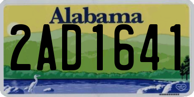 AL license plate 2AD1641