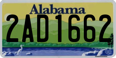 AL license plate 2AD1662