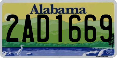 AL license plate 2AD1669