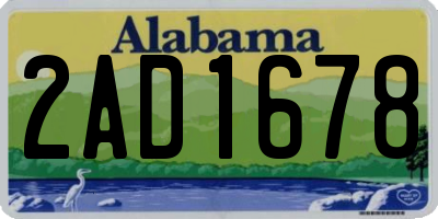 AL license plate 2AD1678
