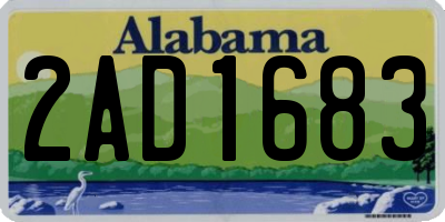 AL license plate 2AD1683
