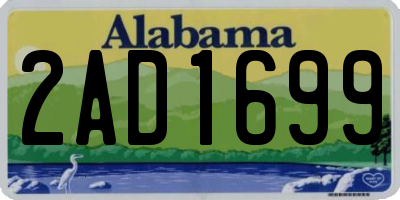 AL license plate 2AD1699