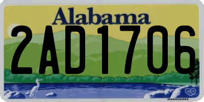 AL license plate 2AD1706