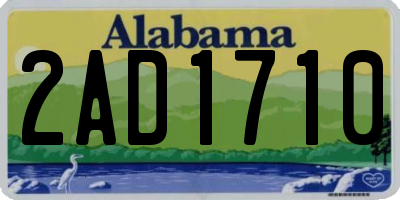 AL license plate 2AD1710