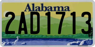 AL license plate 2AD1713