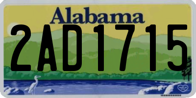 AL license plate 2AD1715