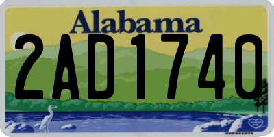 AL license plate 2AD1740