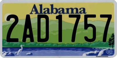 AL license plate 2AD1757