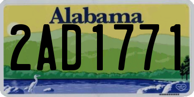 AL license plate 2AD1771