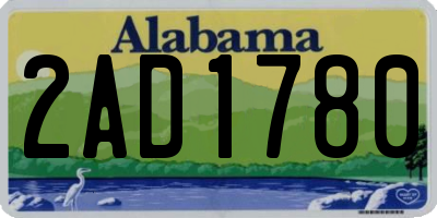 AL license plate 2AD1780