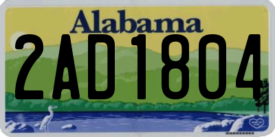 AL license plate 2AD1804