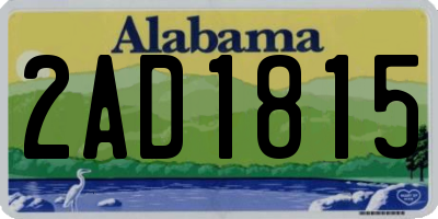 AL license plate 2AD1815