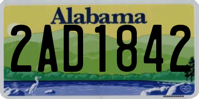AL license plate 2AD1842