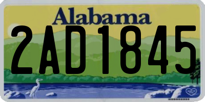 AL license plate 2AD1845