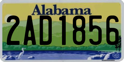 AL license plate 2AD1856