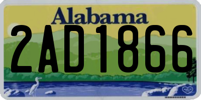 AL license plate 2AD1866
