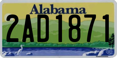 AL license plate 2AD1871