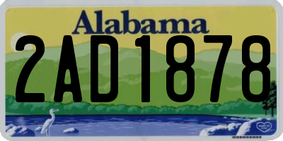 AL license plate 2AD1878