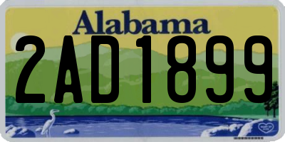 AL license plate 2AD1899