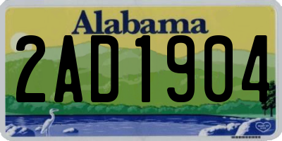 AL license plate 2AD1904