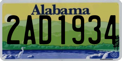 AL license plate 2AD1934