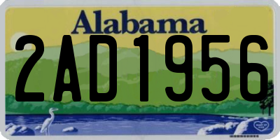 AL license plate 2AD1956