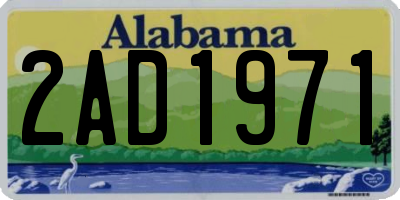 AL license plate 2AD1971
