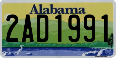 AL license plate 2AD1991