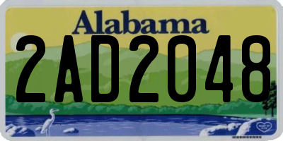 AL license plate 2AD2048
