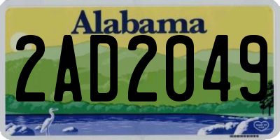AL license plate 2AD2049