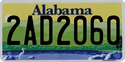 AL license plate 2AD2060