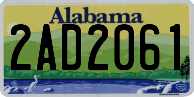 AL license plate 2AD2061