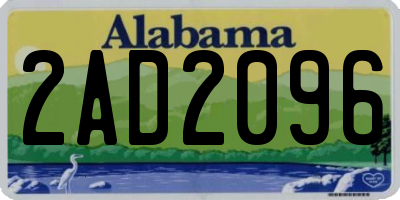 AL license plate 2AD2096