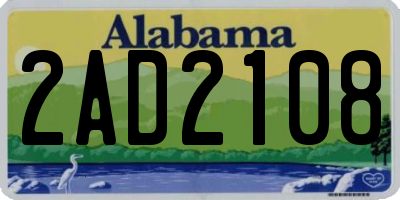 AL license plate 2AD2108