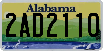 AL license plate 2AD2110