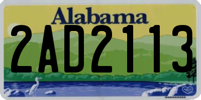 AL license plate 2AD2113