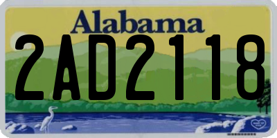 AL license plate 2AD2118