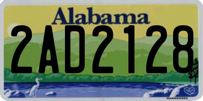 AL license plate 2AD2128