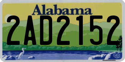 AL license plate 2AD2152